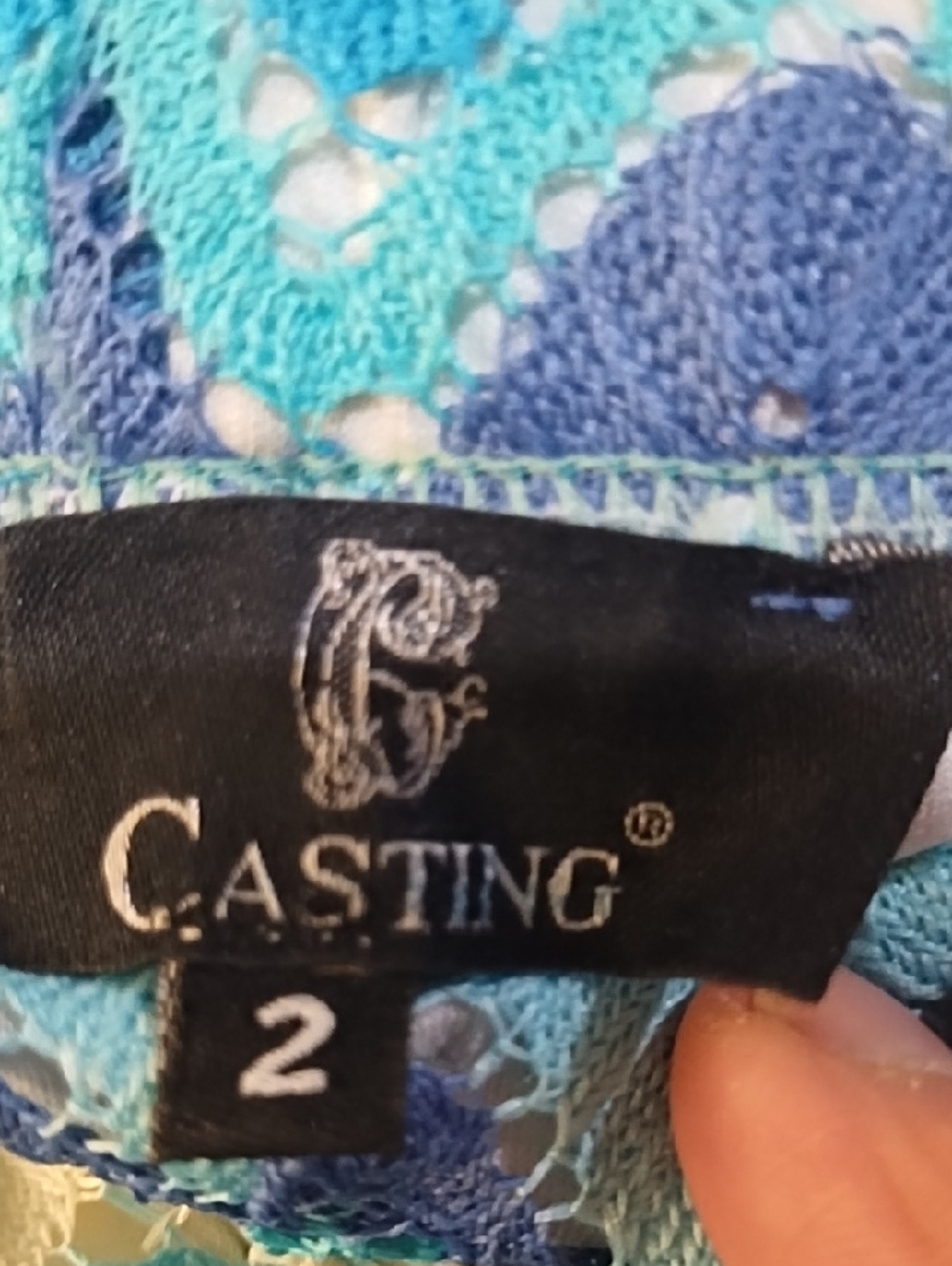 Casting Blue Chevron Pattern Pants - Picture 2 of 5